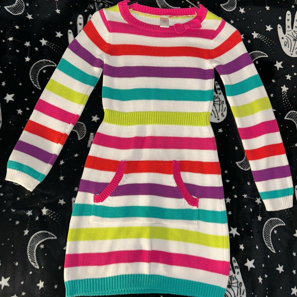 Colorful Striped Knit Dress
